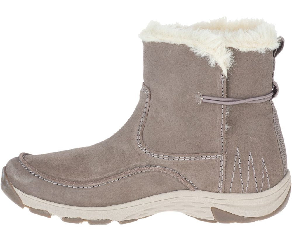 Merrell Støvler Dame - Approach Sage Pull On Polar Waterproof - Beige - STA365918